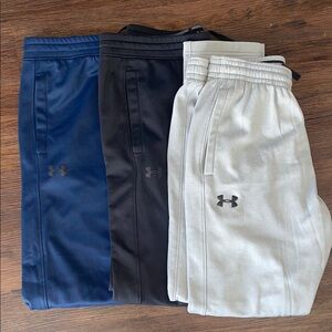 Set of 3 Under Armour Men's Sweatpants - Blue, Black, and Gray